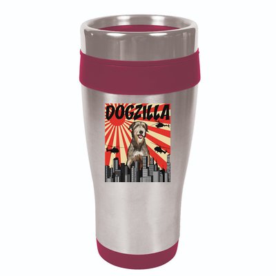 Funny Retro Japanese Dogzilla Irish Wolfhound 16oz Travel Tumbler