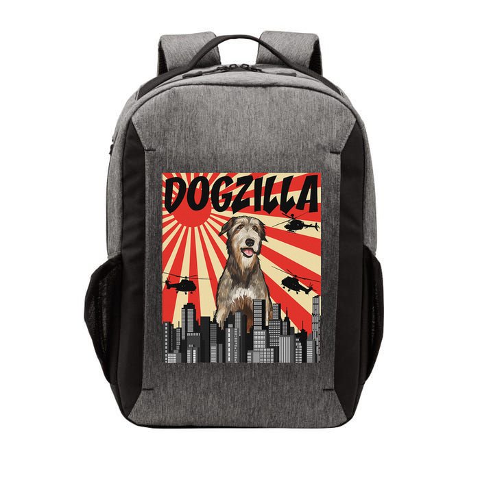 Funny Retro Japanese Dogzilla Irish Wolfhound Vector Backpack