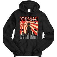 Funny Retro Japanese Dogzilla Doberman Pinscher Tie Dye Hoodie