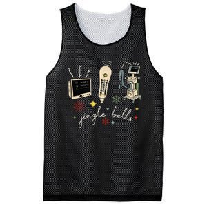 Funny Retro Jingle Bells Sonography Ultrasound Christmas Mesh Reversible Basketball Jersey Tank