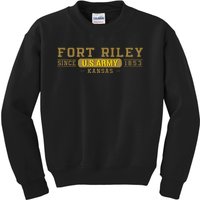 Fort Riley Kansas Army Base Big Red One Kids Sweatshirt