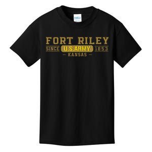 Fort Riley Kansas Army Base Big Red One Kids T-Shirt