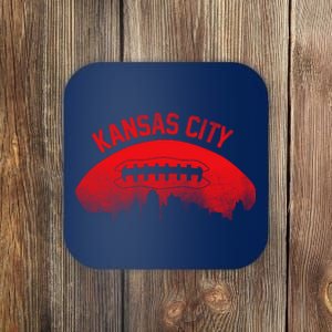 Funny Retro Kansas City Football Skyline Coaster