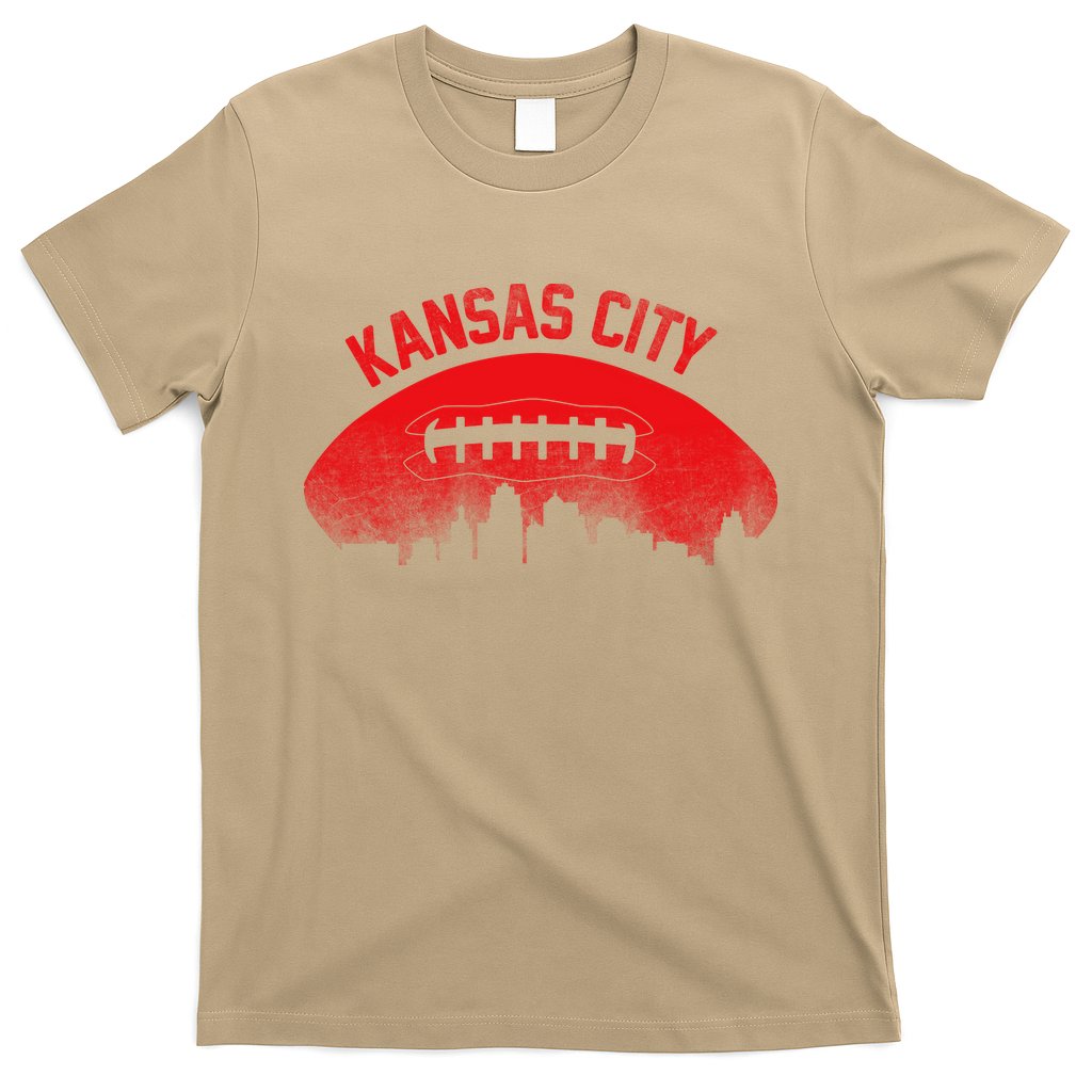 Funny Retro Kansas City Football Skyline T-Shirt