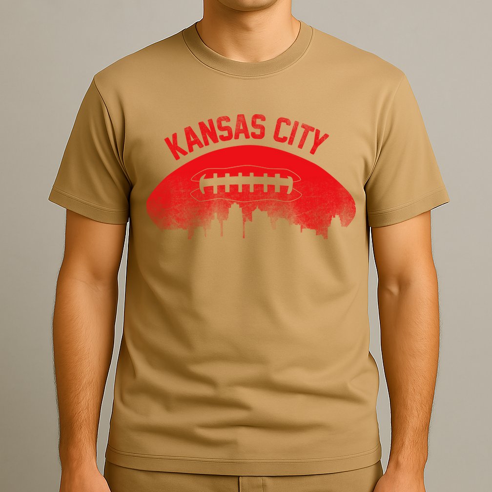 Funny Retro Kansas City Football Skyline T-Shirt