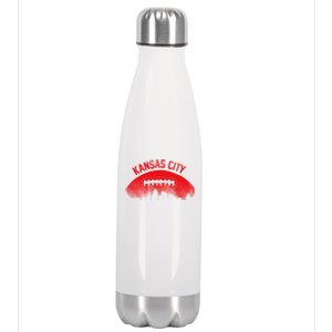 Funny Retro Kansas City Football Skyline Stainless Steel Insulated Water Bottle