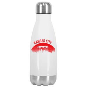 Funny Retro Kansas City Football Skyline Stainless Steel Insulated Water Bottle