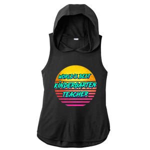 Funny Retro Kindergarten Teacher Funny Gift Ladies PosiCharge Tri-Blend Wicking Draft Hoodie Tank