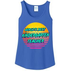 Funny Retro Kindergarten Teacher Funny Gift Ladies Essential Tank