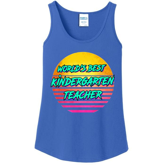 Funny Retro Kindergarten Teacher Funny Gift Ladies Essential Tank