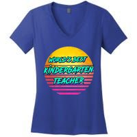 Funny Retro Kindergarten Teacher Funny Gift Women's V-Neck T-Shirt