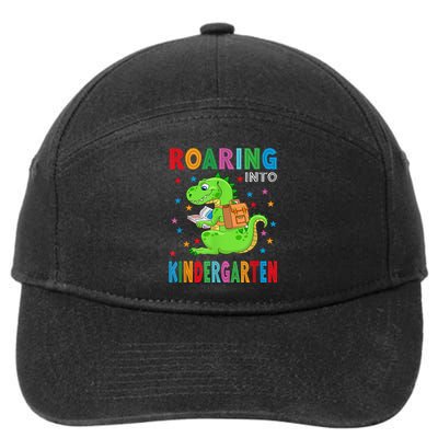 Funny Roaring Kindergarten TRex Back To The School 7-Panel Snapback Hat