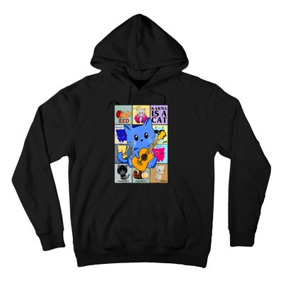 Funny Retro Karma Is A Cat The Eras Cat Day Cat Owners Hoodie