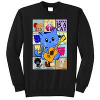 Funny Retro Karma Is A Cat The Eras Cat Day Cat Owners Tall Sweatshirt