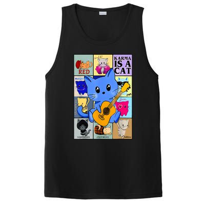 Funny Retro Karma Is A Cat The Eras Cat Day Cat Owners PosiCharge Competitor Tank