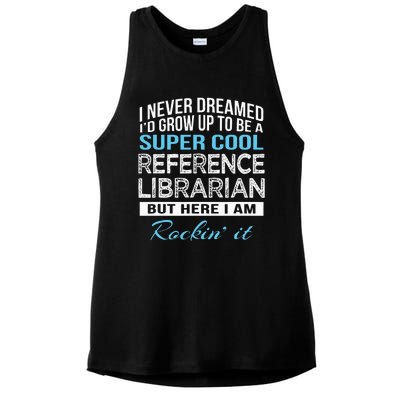 Funny Reference Librarian Gift Ladies PosiCharge Tri-Blend Wicking Tank