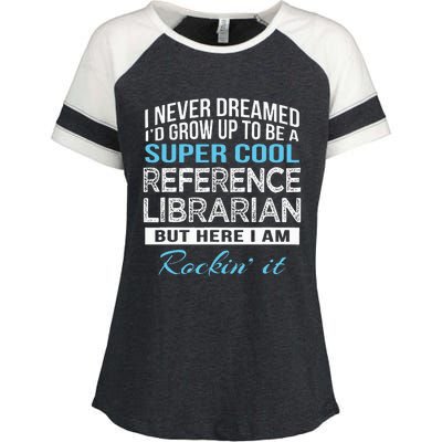 Funny Reference Librarian Gift Enza Ladies Jersey Colorblock Tee