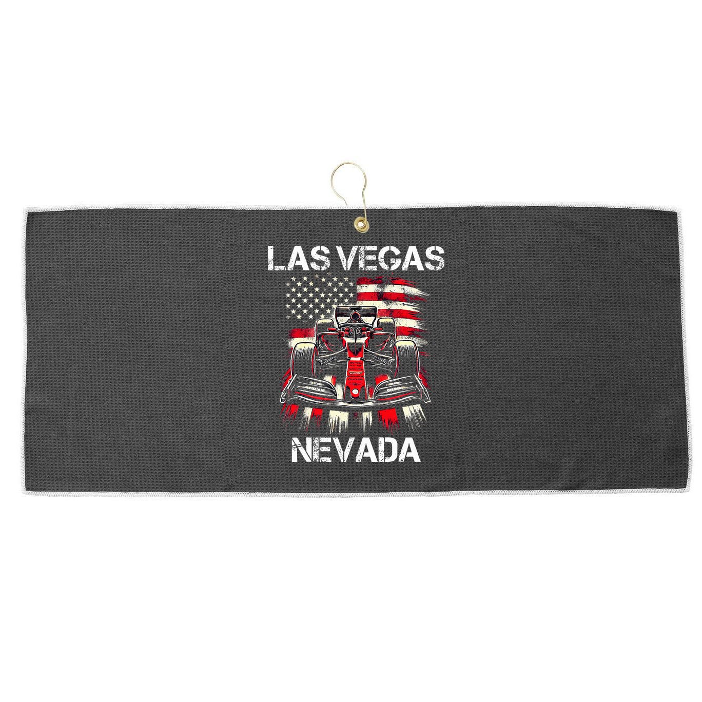 Formula Racing Las Vegas Nevada Circuit 2024 Grand Prix Large Microfiber Waffle Golf Towel