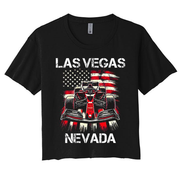 Formula Racing Las Vegas Nevada Circuit 2024 Grand Prix Women's Crop Top Tee