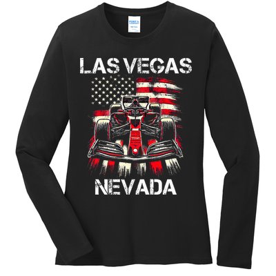 Formula Racing Las Vegas Nevada Circuit 2024 Grand Prix Ladies Long Sleeve Shirt