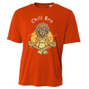 Funny Rasta Lion Chill Bro Namaste Yoga Cool Gift Cooling Performance Crew T-Shirt