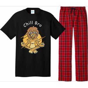 Funny Rasta Lion Chill Bro Namaste Yoga Cool Gift Pajama Set