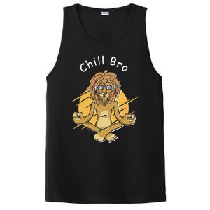 Funny Rasta Lion Chill Bro Namaste Yoga Cool Gift PosiCharge Competitor Tank