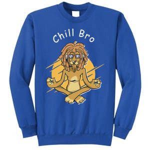 Funny Rasta Lion Chill Bro Namaste Yoga Cool Gift Sweatshirt