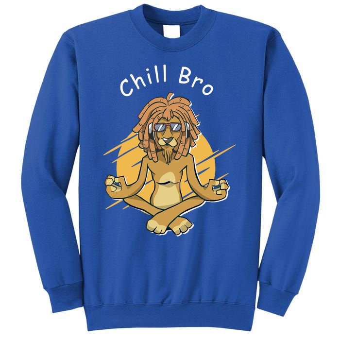 Funny Rasta Lion Chill Bro Namaste Yoga Cool Gift Sweatshirt