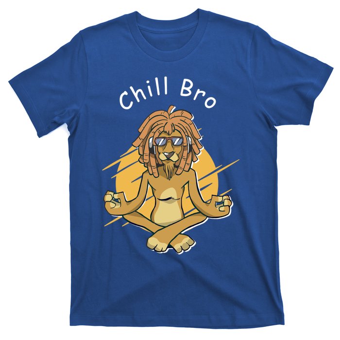 Funny Rasta Lion Chill Bro Namaste Yoga Cool Gift T-Shirt