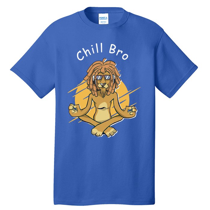 Funny Rasta Lion Chill Bro Namaste Yoga Cool Gift Tall T-Shirt