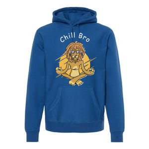 Funny Rasta Lion Chill Bro Namaste Yoga Cool Gift Premium Hoodie