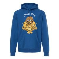 Funny Rasta Lion Chill Bro Namaste Yoga Cool Gift Premium Hoodie