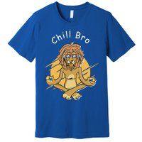 Funny Rasta Lion Chill Bro Namaste Yoga Cool Gift Premium T-Shirt