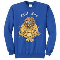 Funny Rasta Lion Chill Bro Namaste Yoga Cool Gift Tall Sweatshirt