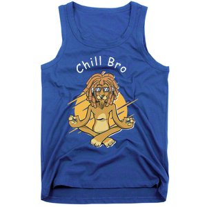 Funny Rasta Lion Chill Bro Namaste Yoga Cool Gift Tank Top