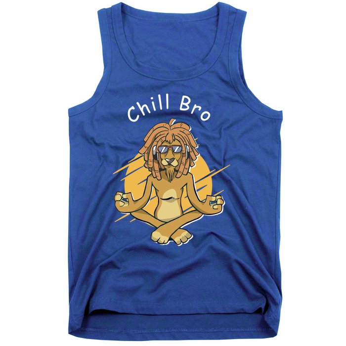 Funny Rasta Lion Chill Bro Namaste Yoga Cool Gift Tank Top