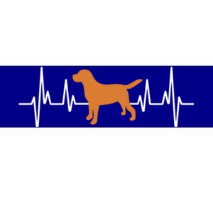 Fox Red Lab Heartbeat Valentine's Day Dog Labrador Retriever Gift Bumper Sticker