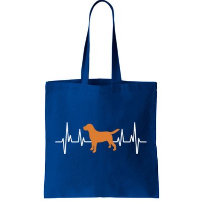 Fox Red Lab Heartbeat Valentine's Day Dog Labrador Retriever Gift Tote Bag