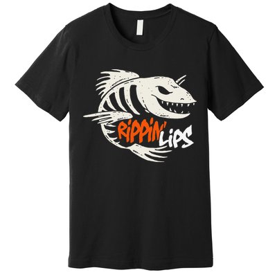 Fishing Rippin Lips Fish Bones Premium T-Shirt