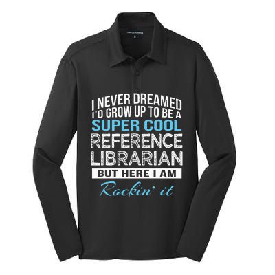 Funny Reference Librarian Gift Silk Touch Performance Long Sleeve Polo