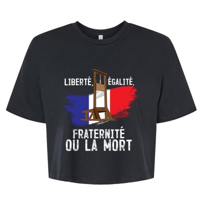 French Revolution Liberty Equality Fraternity Bastille Day Cute Gift Bella+Canvas Jersey Crop Tee