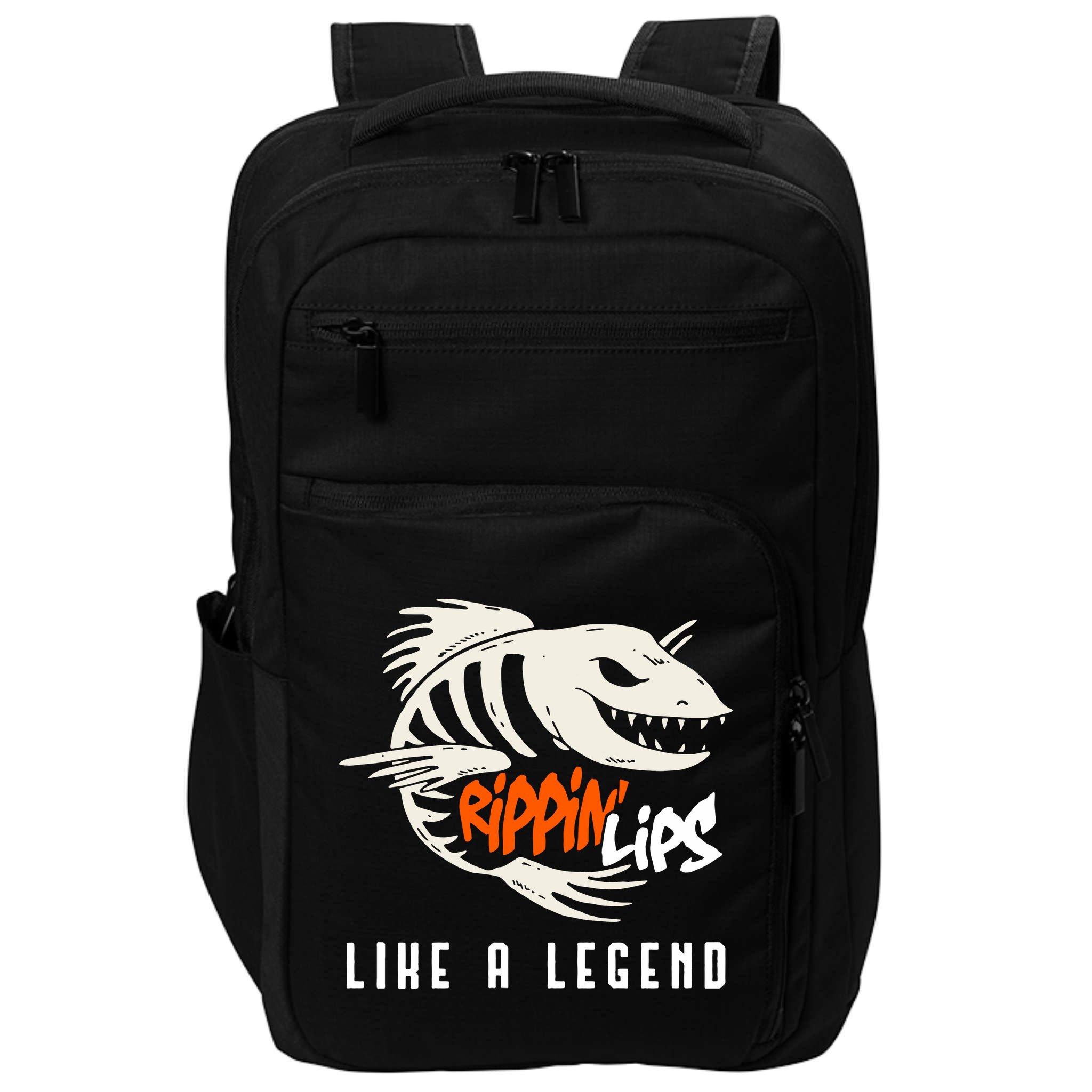 Fishing Rippin Lips Like A Legend Fish Bones Impact Tech Backpack