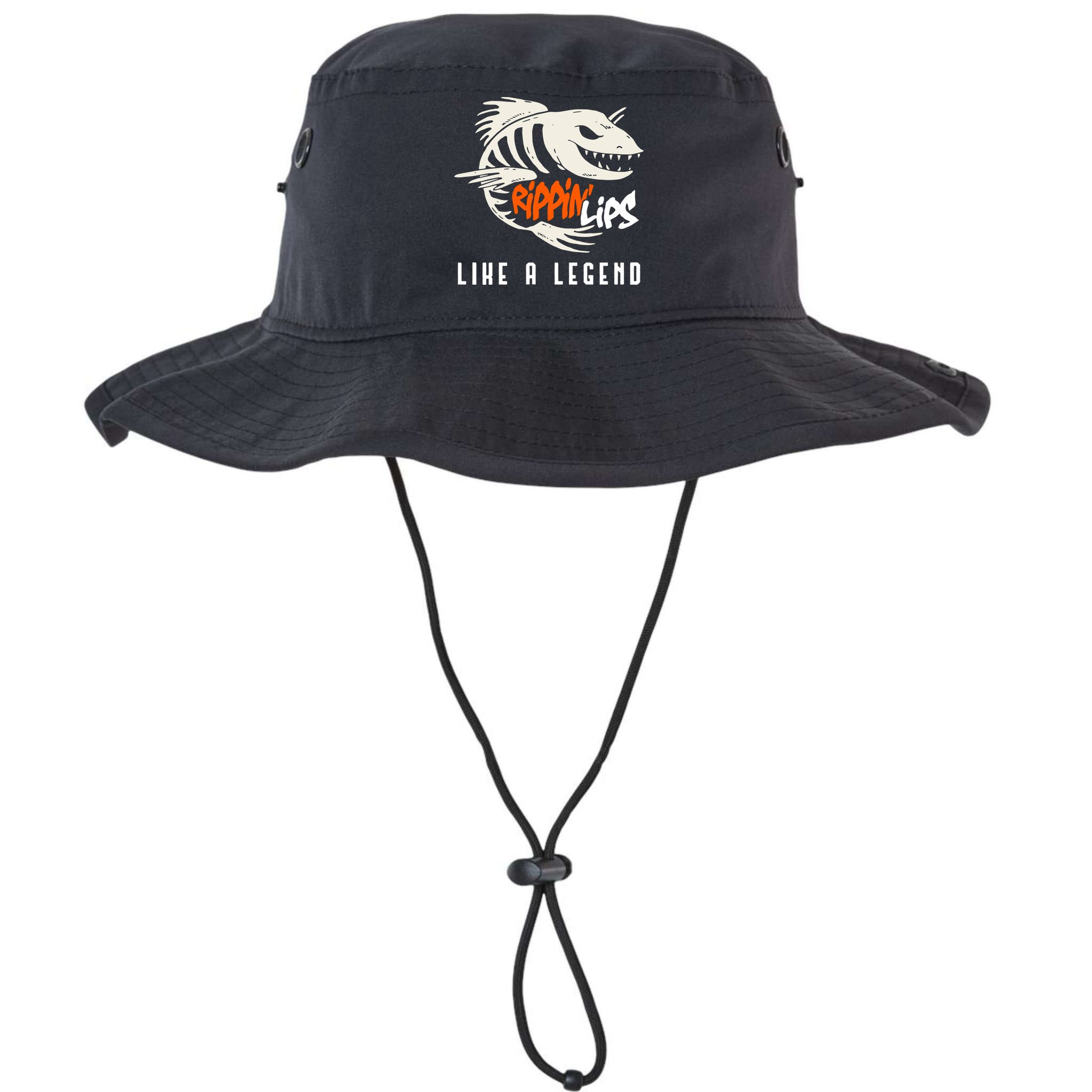Fishing Rippin Lips Like A Legend Fish Bones Bucket Hat