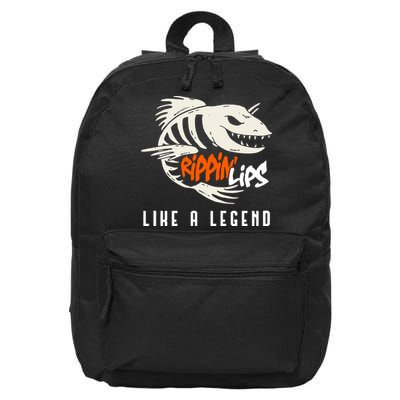 Fishing Rippin Lips Like A Legend Fish Bones 16 in Basic Backpack