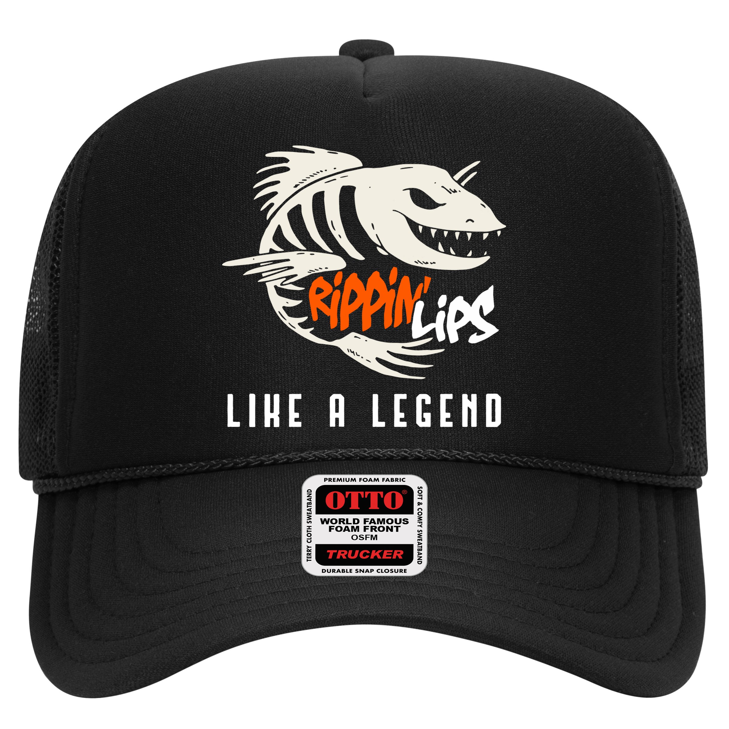 Fishing Rippin Lips Like A Legend Fish Bones Hat
