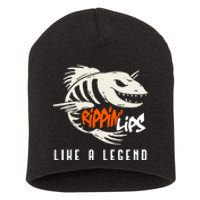 Fishing Rippin Lips Like A Legend Fish Bones Short Acrylic Beanie