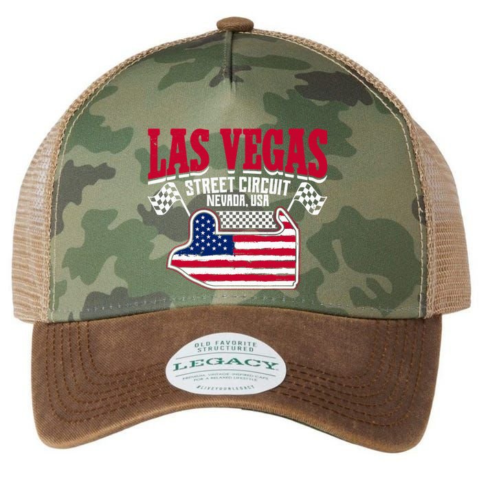 Formula Racing Las Vegas Circuit Open Wheel Car Usa Flag Legacy Tie Dye Trucker Hat