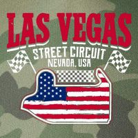 Formula Racing Las Vegas Circuit Open Wheel Car Usa Flag Legacy Tie Dye Trucker Hat