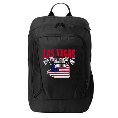 Formula Racing Las Vegas Circuit Open Wheel Car Usa Flag City Backpack